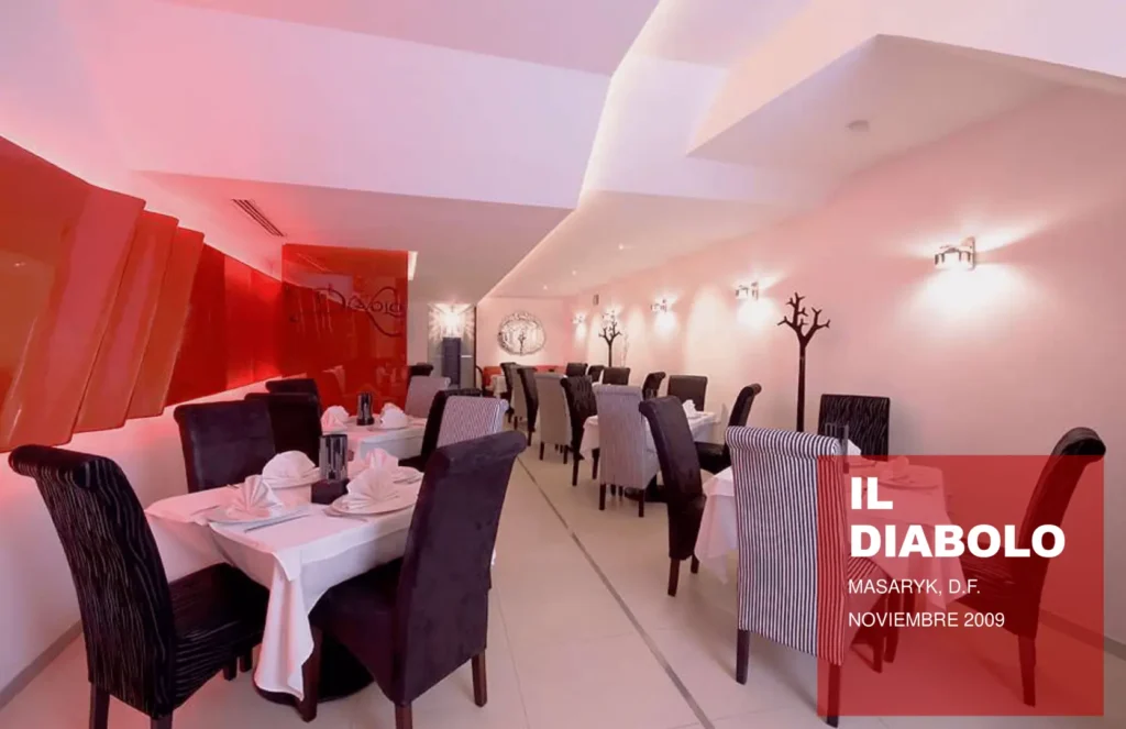 Diseño de Restaurante Il Diabolo por el Despacho de Arquitectos Tarqus
